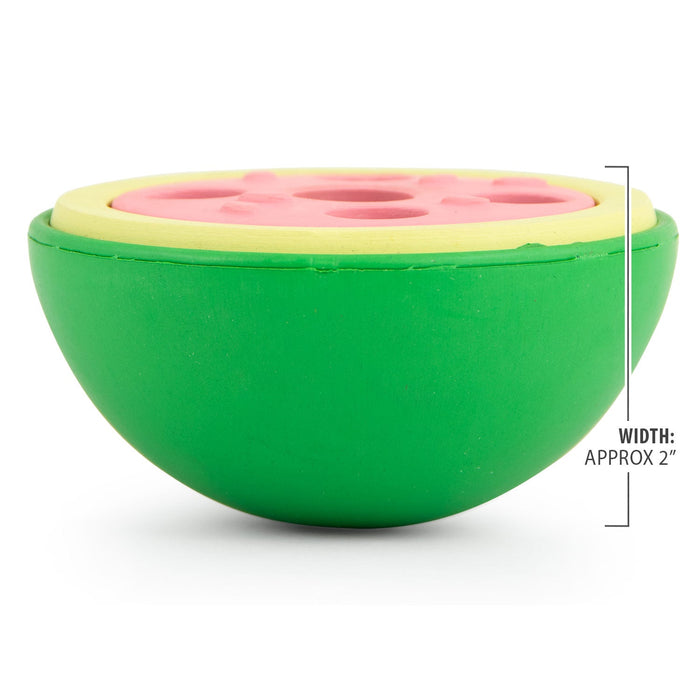 Jeffers Watermelon Natural Rubber Treat Dispensing Dog Dental Chew Toy with Vanilla Scent - I7QU - Multi - Small - 1 - 4