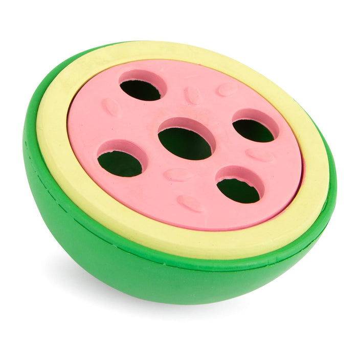 Jeffers Watermelon Natural Rubber Treat Dispensing Dog Dental Chew Toy with Vanilla Scent - I7QU - Multi - Small - 1 - 7