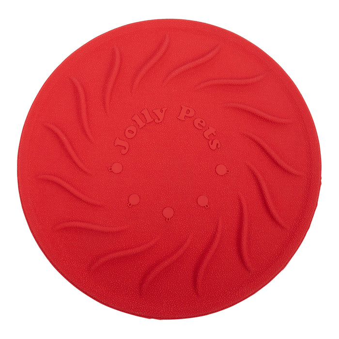 Jolly Tuff Flyer Dog Fetch Toy - H7W8 - Red - 8.5" - 1