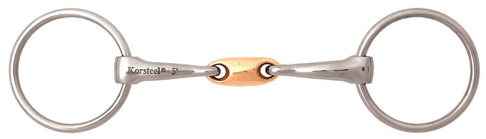 JP Korsteel Copper Oval Link Loose Ring Snaffle Bit - KO1G2 - 1