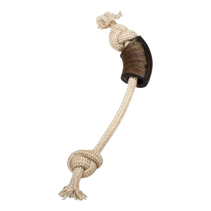 Jutey Family Cotton Horn with Rope Toy, 12" - 022HP-22120 - 1