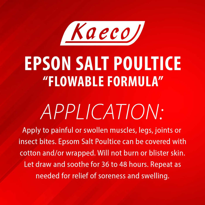 Kaeco Epsom Salt Poultice - KKAA - Epsom Salt Poultice "Flowable Formula", 20 oz - 6