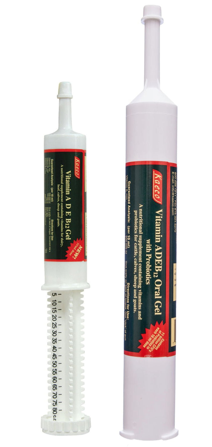 Kaeco Vitamin A, D, E & B12 Gel Supplement for Livestock - P9V3 - 300 mL Vitamin ADE & B12 Gel, (tube) - 6