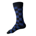 Katsura Check Socks | Black + Midnight