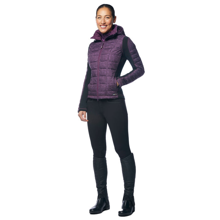 Kerrits Women's Heads Up Winter Whinnies Quilted Riding Jacket - KT2G4 - XSmall - Raisin - 1