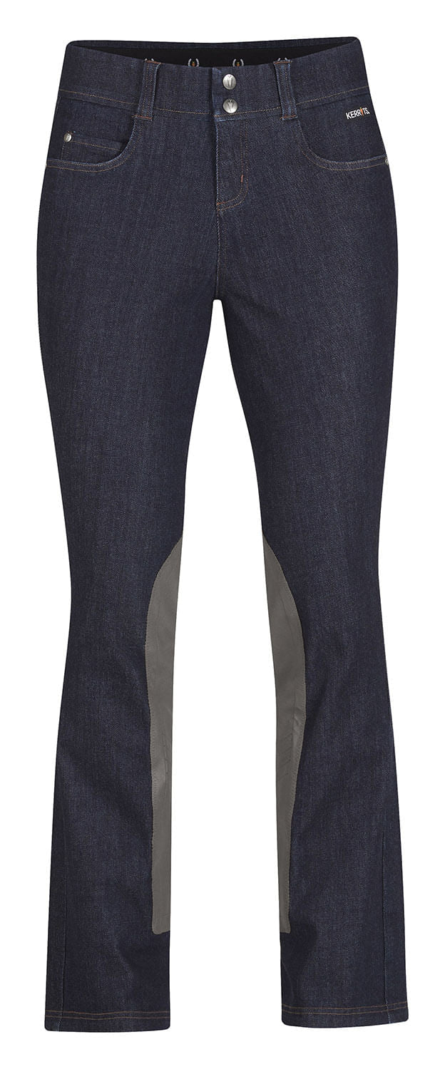 Kerrits Women's Stretch Denim Extended Knee Patch Bootcut Riding Jeans - KT299 - XSmall - 1