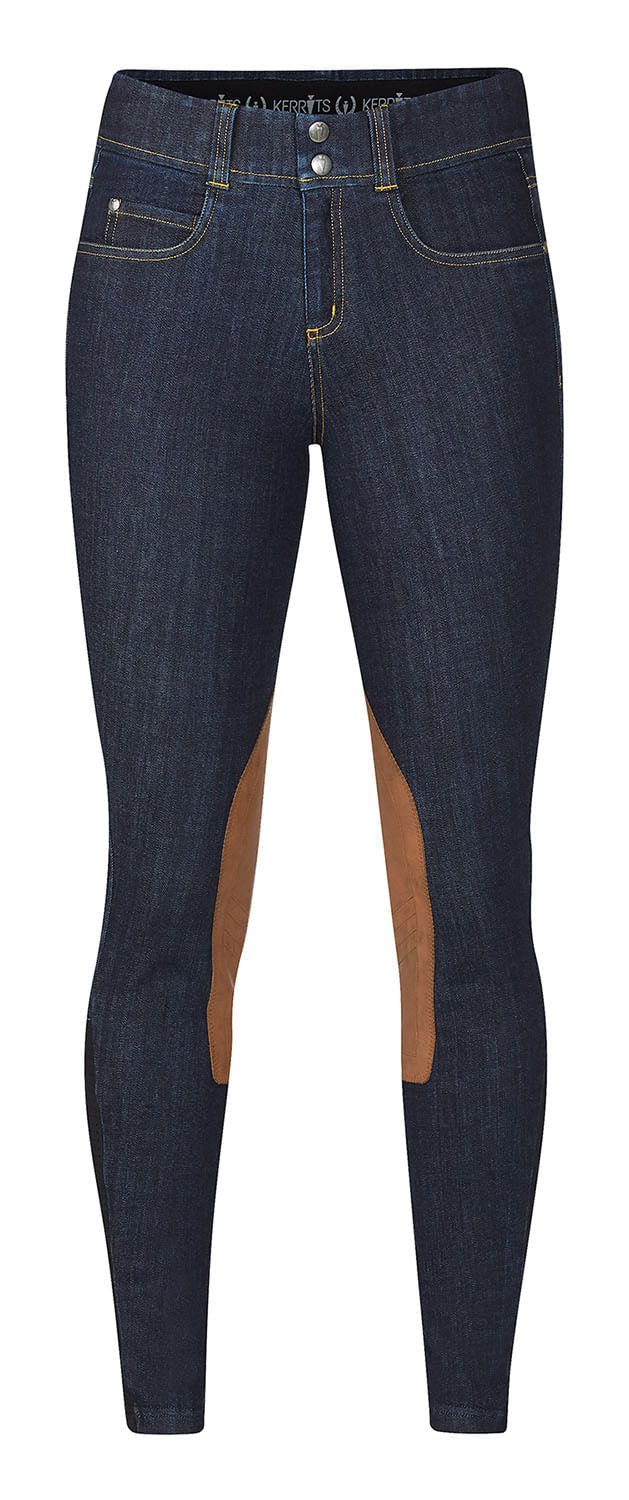 Kerrits Women's Stretch Denim Knee Patch Riding Breeches - KT241 - XSmall - 1
