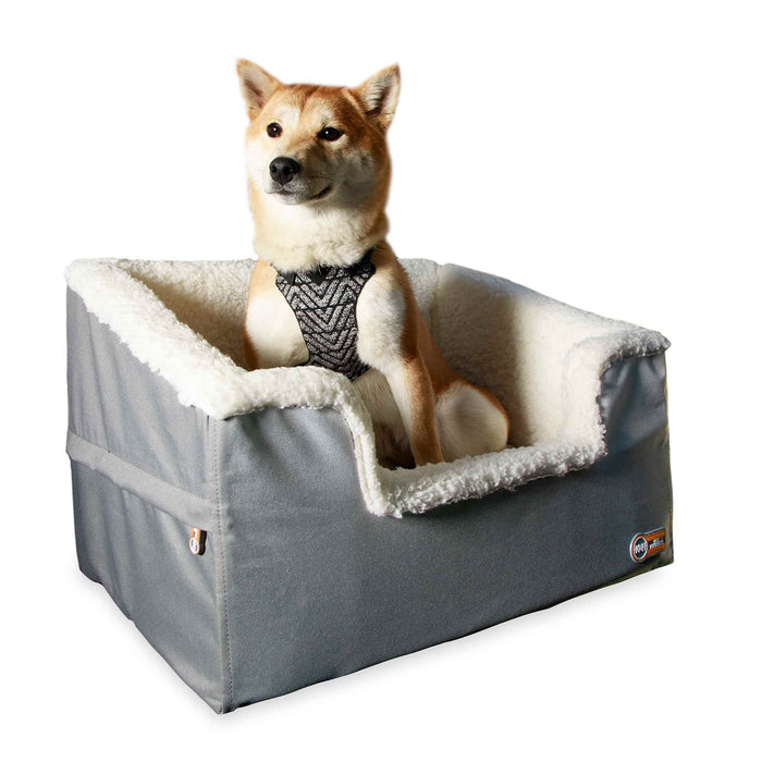 K&H Pet Products Bucket Booster Pet Seat, Rectangle, Knockdown - PCFN - Gray/Oatmeal - Large - 28