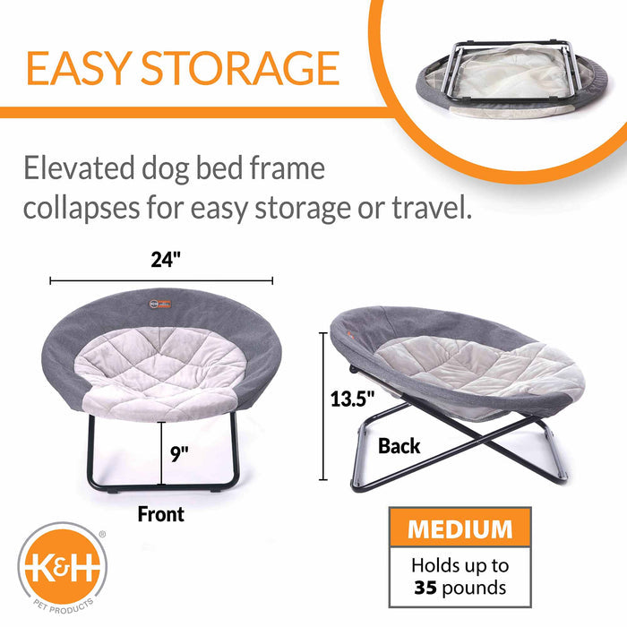 K&H Pet Products Elevated Cozy Cot - PCFV - Gray - Medium - 7