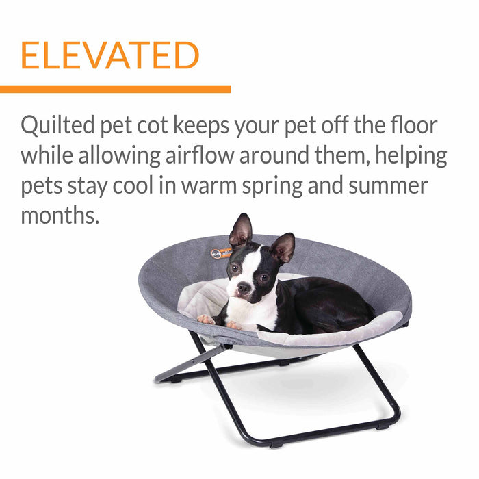K&H Pet Products Elevated Cozy Cot - PCFV - Gray - Medium - 8