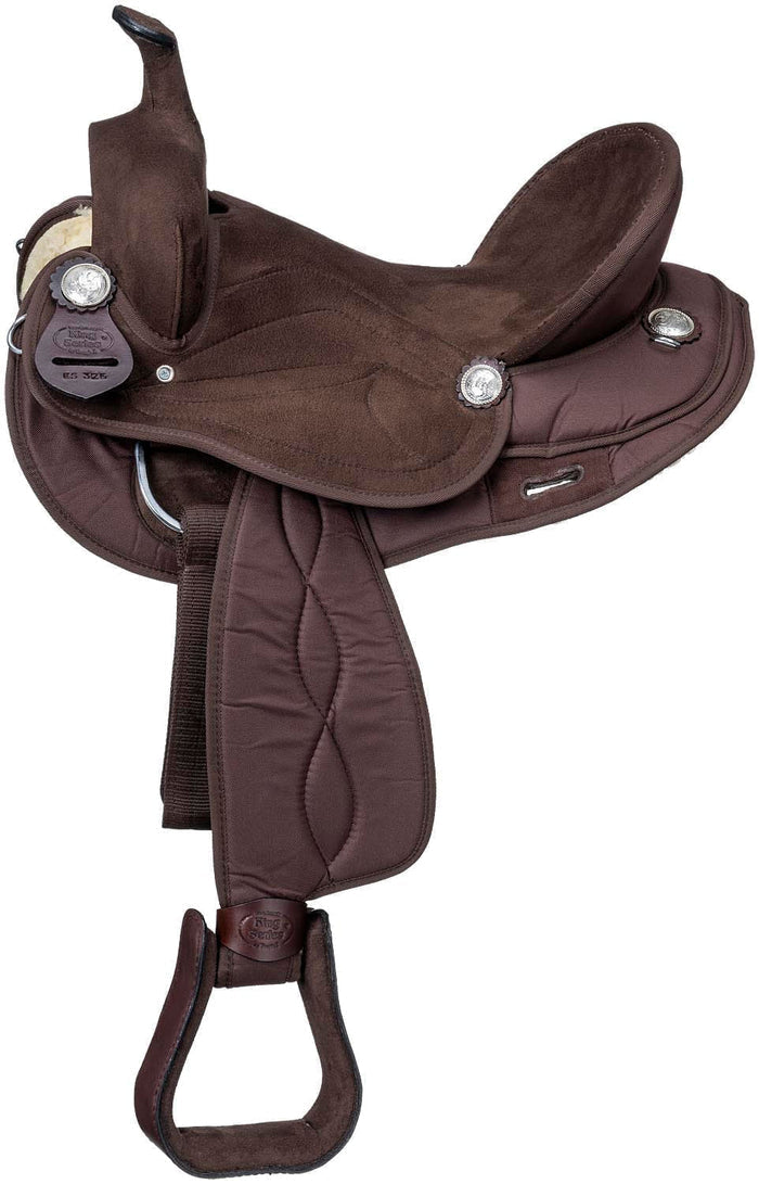 King Series Suede Seat Synthetic Trail Saddle - JTIA5H - 15 in - 1