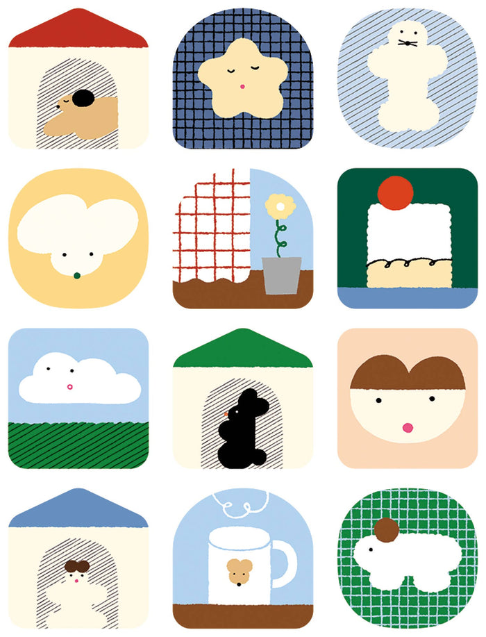 KITTA Portable Stickers | Clear Small | Home