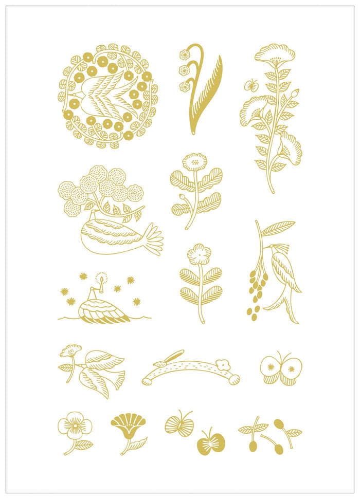 KITTA Transfer Flake Stickers | Gold Foil
