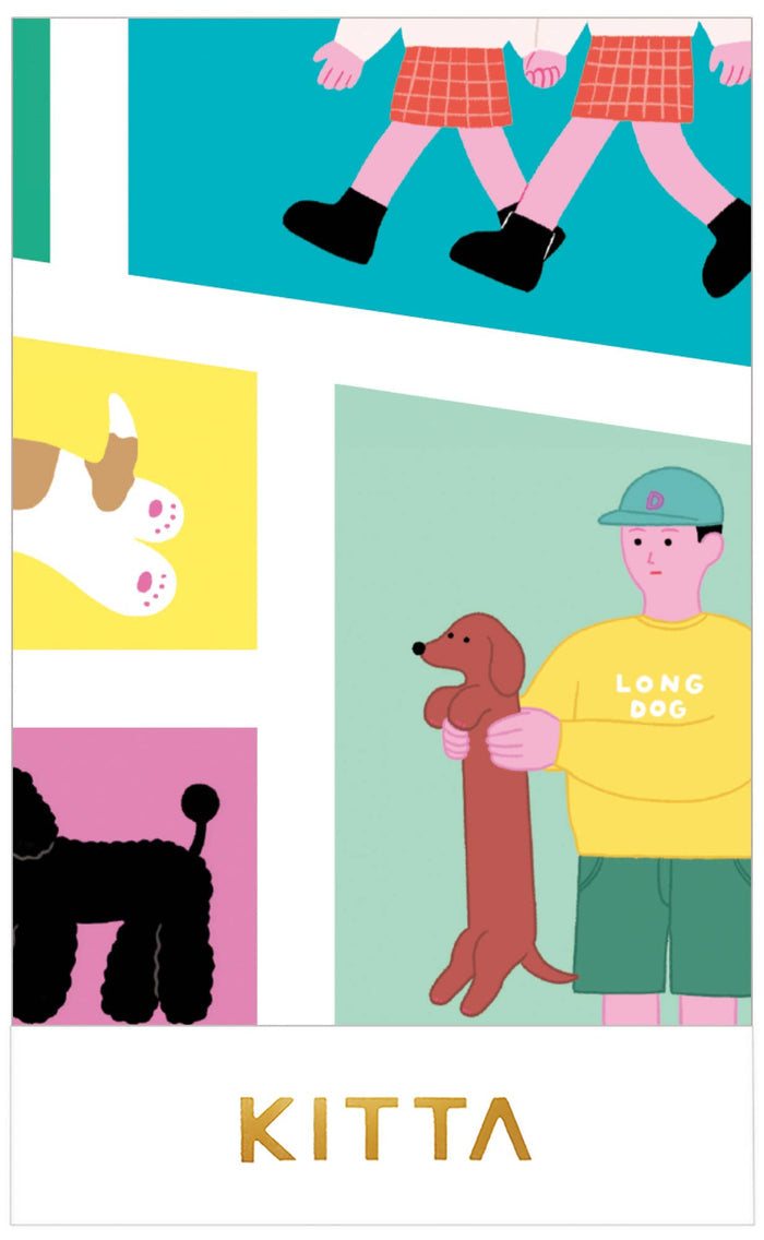 KITTA Washi Postage Style Stamps | Doggy