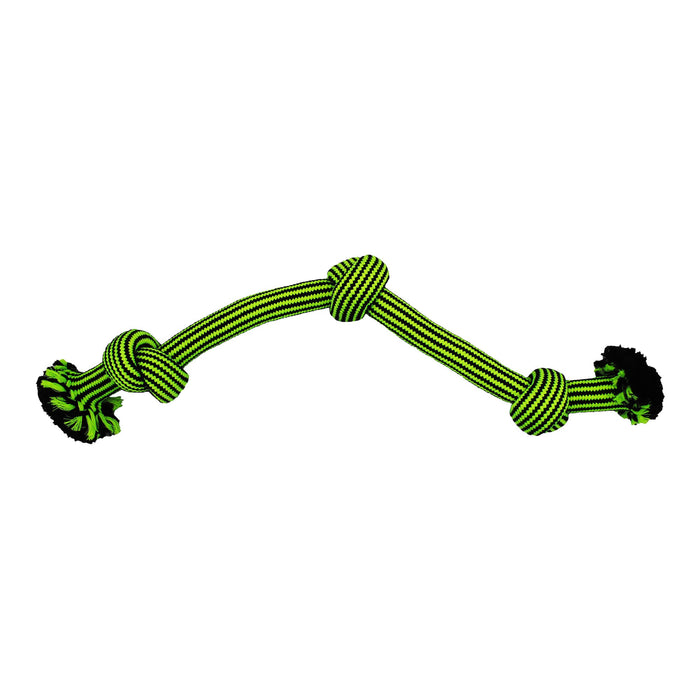 Knot - n - Chew, Small/Medium - H7VX - Green/Black - 3 Knot - 4