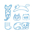 KORI JIRUSHI  Clear Stamp | 6 Pc Set | Cats
