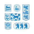 KORI JIRUSHI Clear Stamp | 6 Pc Set  | Flags