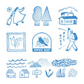 KORI JIRUSHI Clear Stamp | 6 Pc Set | Trip