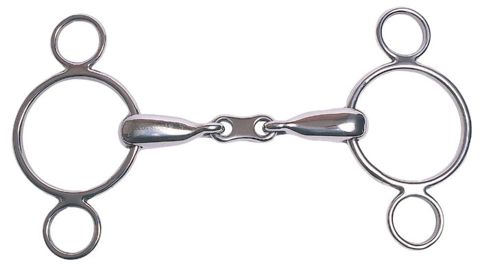 Korsteel French Link 2 Ring Dutch Gag Bit - KO1G6 - 1