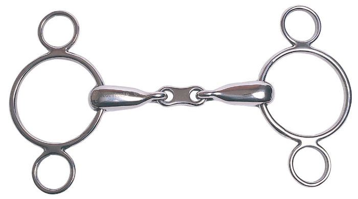 Korsteel French Link 2 Ring Dutch Gag Bit - KO1G6 - 2