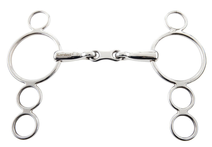 Korsteel French Link 3 Ring Dutch Gag Bit - KOK3 - 1