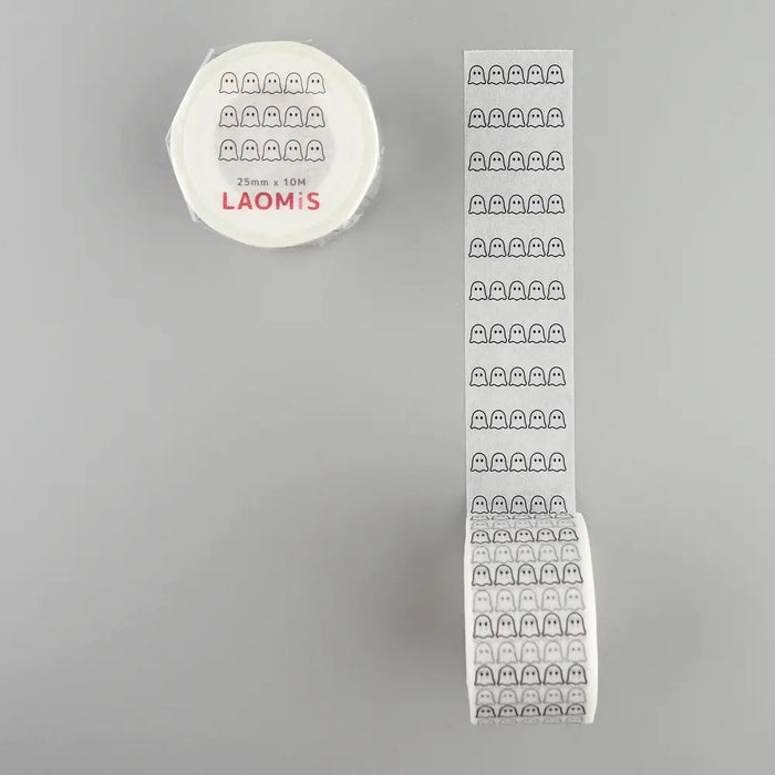 LAOMiS 5 Ghost Scary Spooky Rating Writable Washi Tape