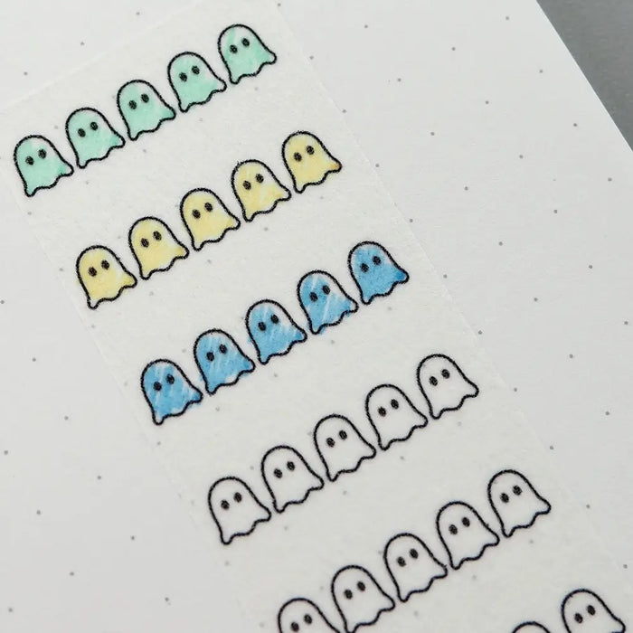 LAOMiS 5 Ghost Scary Spooky Rating Writable Washi Tape
