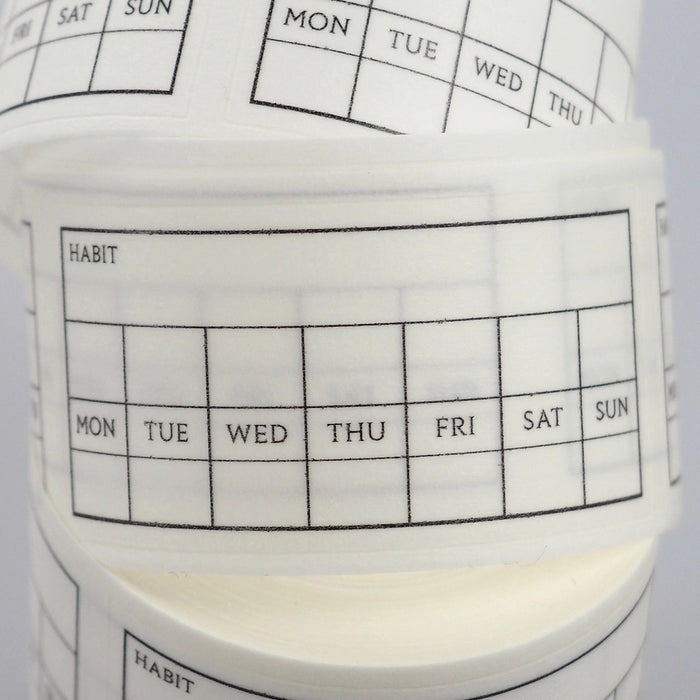 LAOMiS Weekly Routine Habit Tracker Writable Washi Stickers