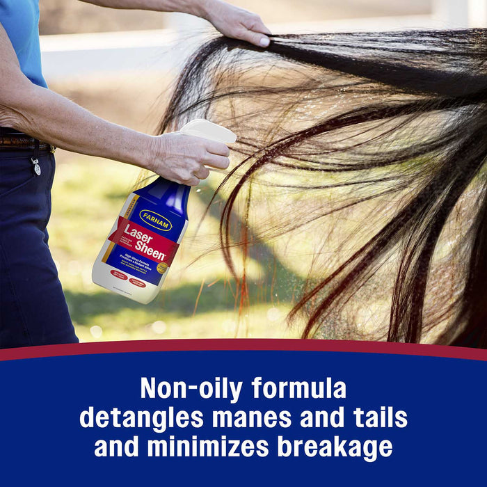 Laser Sheen Ready To Use Horse Detangler & Coat Spray, 32 oz - FARY - 7