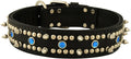 Latigo Protector Spiked, Studded & Jeweled Collar - LYL1 - Latigo Protector Blue Jewel Collars, 1 - 1/2" x 21" - 1