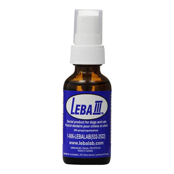Leba III Pet Dental Spray for Tartar Control, 1 oz - 018LBL-00013 - 1oz - 1