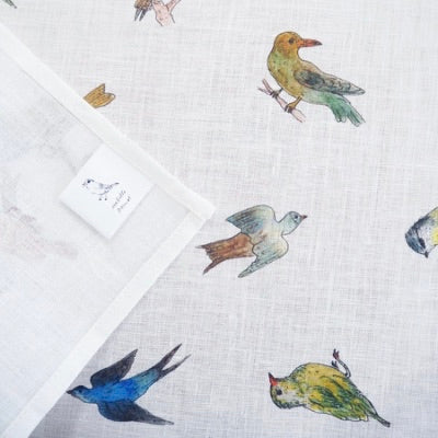 Linen Handkerchief - Isabelle Boinot Birds