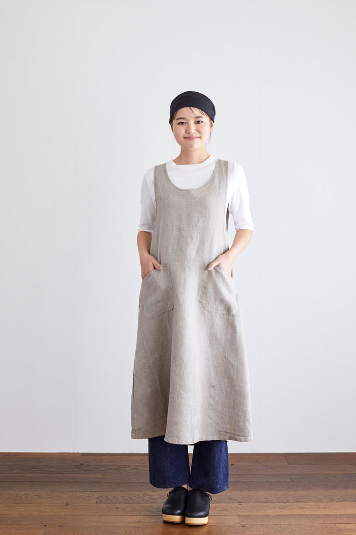Linen Over Dress Apron | Natural
