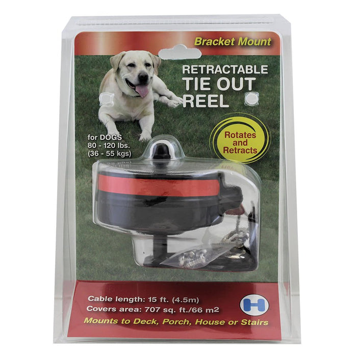Lixit Bracket Mount Retractable Tie Out Reel for Dogs - 024LXT-8426 - Medium - 6