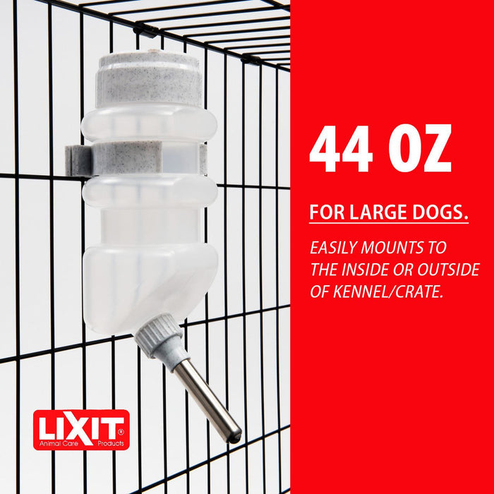 Lixit Plastic Water Bottle and Tube - 010LXT-DW44 - No Drip - 44 oz - 2