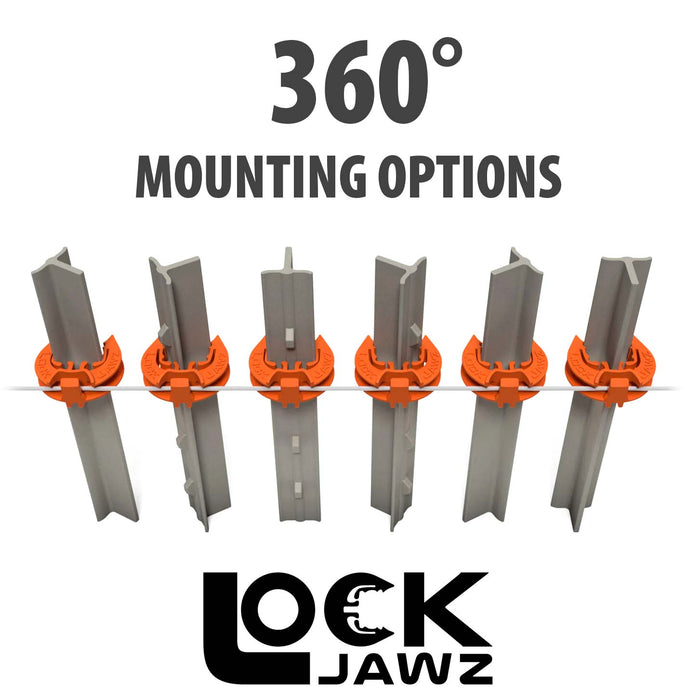 Lock Jawz 25 Pack T - Post Insulator - AABAN - Black - 3