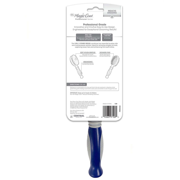 Magic Coat Professional Series 2 - in - 1 Combo Pin and Bristle Brush - 39A15 - 2