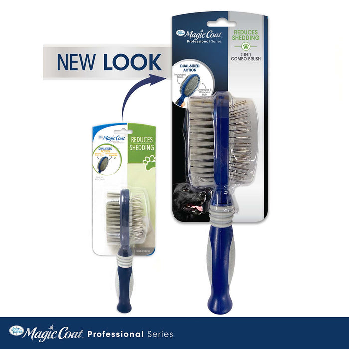 Magic Coat Professional Series 2 - in - 1 Combo Pin and Bristle Brush - 39A15 - 7