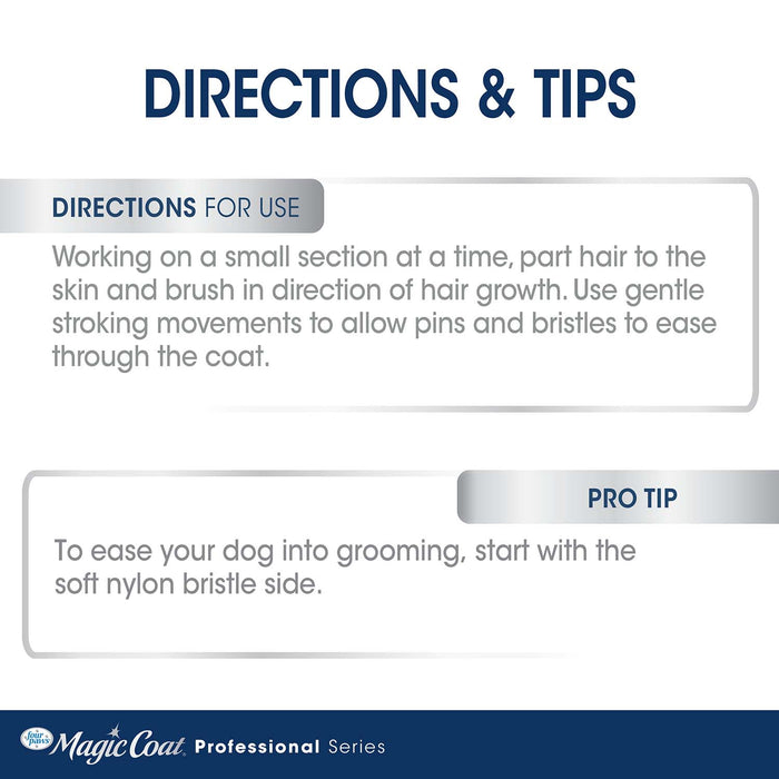 Magic Coat Professional Series 2 - in - 1 Combo Pin and Bristle Brush - 39A15 - 8
