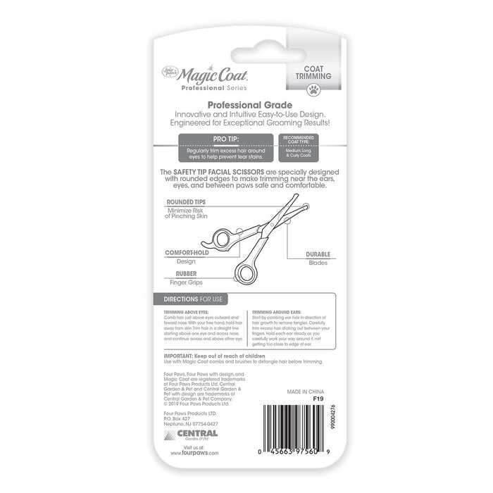 Magic Coat Professional Series Safety Tip Facial Dog Trimming Scissors - 39A12 - 2