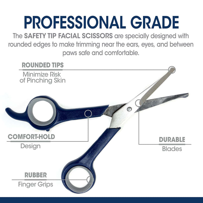 Magic Coat Professional Series Safety Tip Facial Dog Trimming Scissors - 39A12 - 3