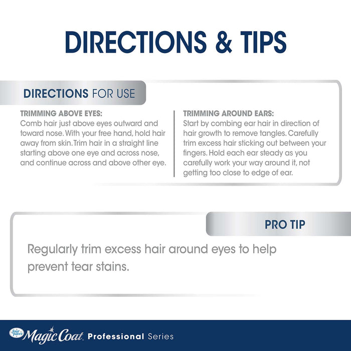 Magic Coat Professional Series Safety Tip Facial Dog Trimming Scissors - 39A12 - 5