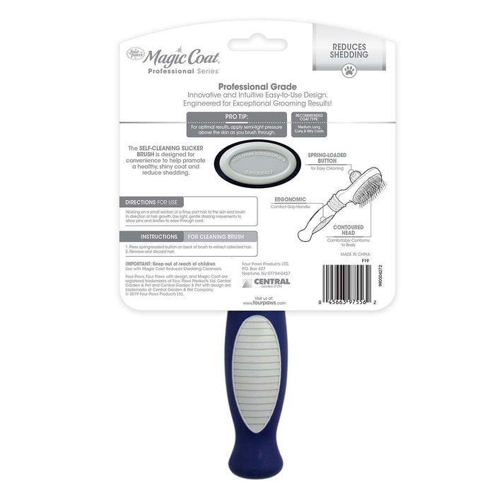 Magic Coat Professional Series Self - Cleaning Slicker Brush - 39ZZ - 2