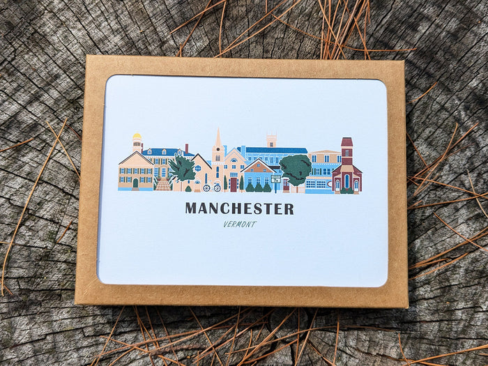 Manchester Vermont Cityscape | Blank Greeting Card Set
