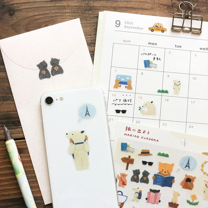 Mariko Fukuoka Let's Go on a Trip Stickers