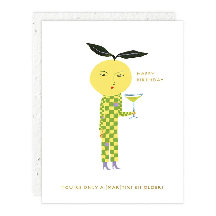 Martini bit Older Birthday Card