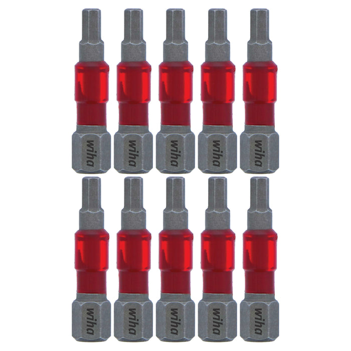 Wiha 76530 MaxxTor Impact Bit Hex 1/8" x 29mm - 10 Pack