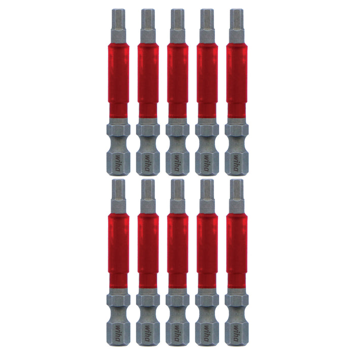 Wiha 76571 MaxxTor Impact Power Bit Hex 9/64" x 49mm - 10 Pack