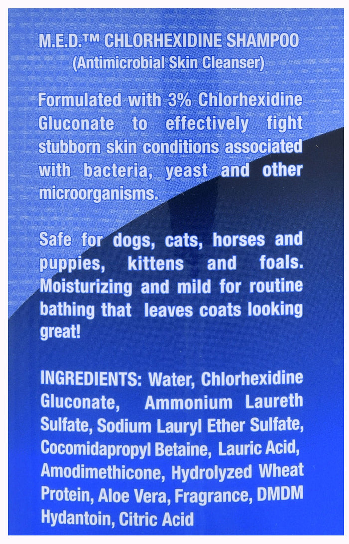 M.E.D. 3% Chlorhexidine Shampoo - BSPBD - Gallon M.E.D. 3% Chlorhexidine Shampoo - 5