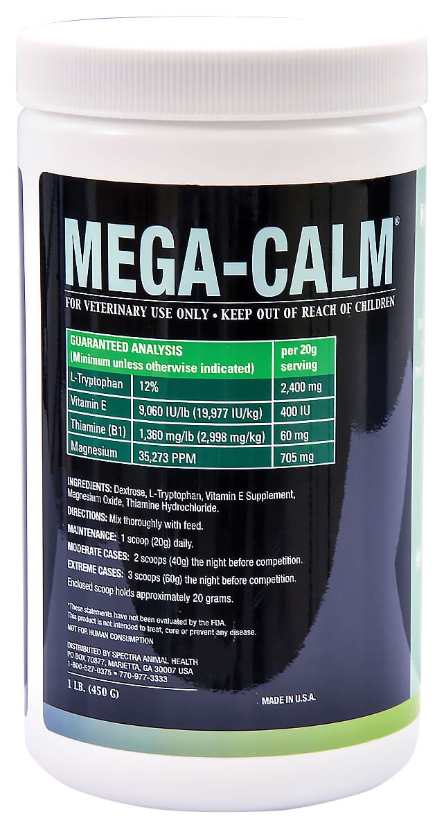 Mega - Calm Equine Calming Supplement - GQAA - 1 lb Mega - Calm, (up to 16 day supply) - 2